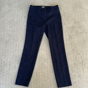 Kenar Blue Black Medallion Paisley Print Tapered Pant Size 8